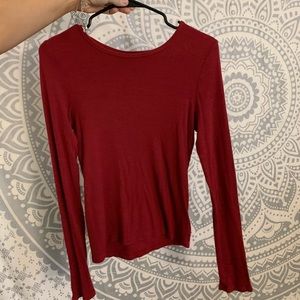 Aeropostale red ribbed longsleeve tee